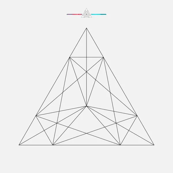 Geometrische Form, Vektordreieck isoliert, Linienelement, Vektordarstellung — Stockvektor