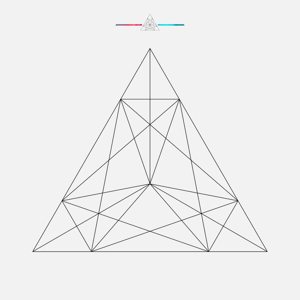 Геометрическая форма, изолированный векторный треугольник, элемент линии, векторная иллюстрация
