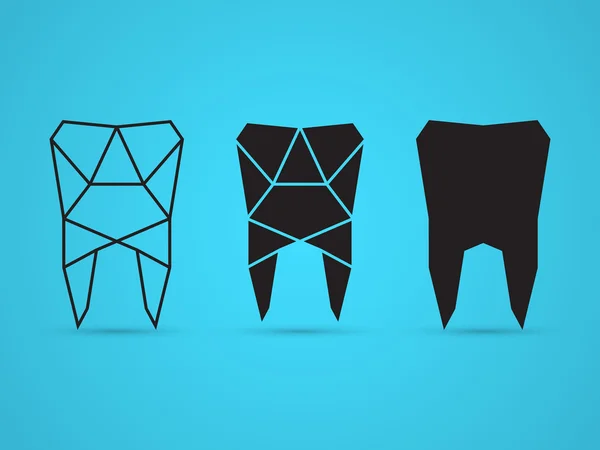 幾何学的な歯 — ストックベクタ