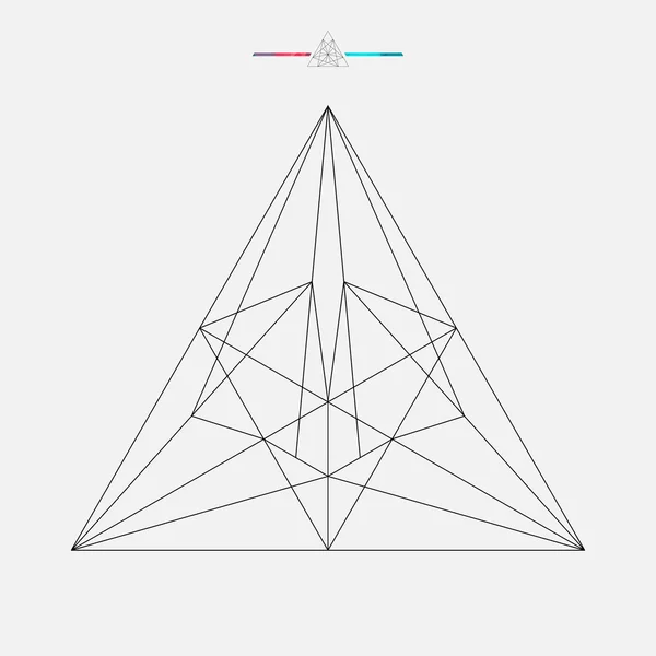 Forma geométrica, triángulo vectorial aislado, elemento de línea, ilustración vectorial — Archivo Imágenes Vectoriales