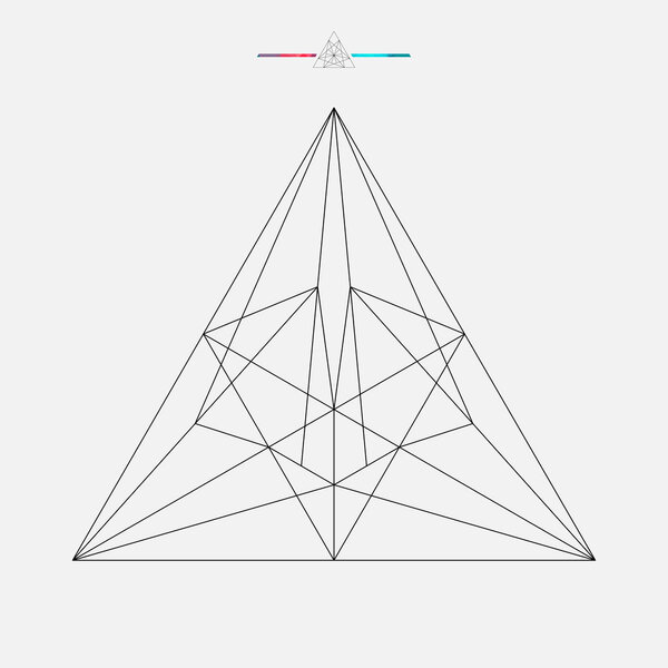 Геометрическая форма, изолированный векторный треугольник, элемент линии, векторная иллюстрация
