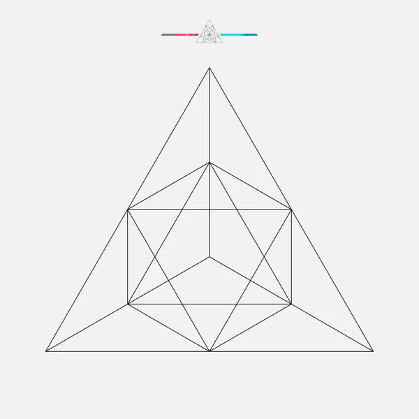 幾何学的図形で分離されたベクトル三角形 ロイヤリティフリーストックベクター