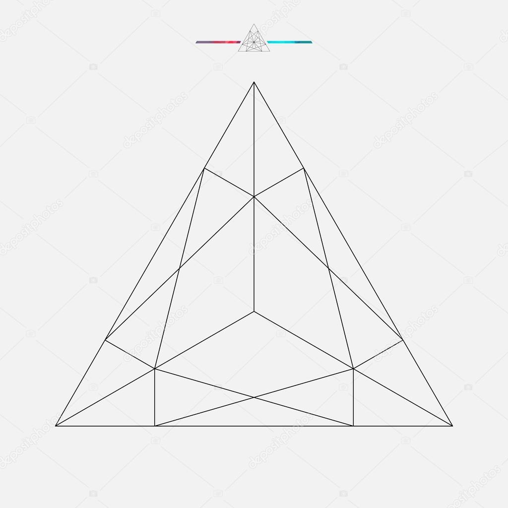 Geometric shape, vector triangle isolated