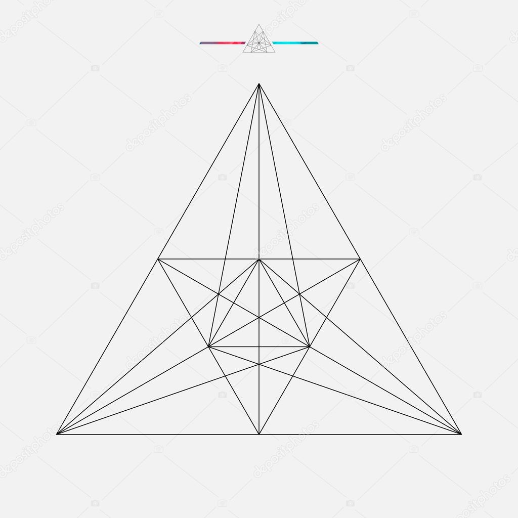 Geometric shape, vector triangle isolated