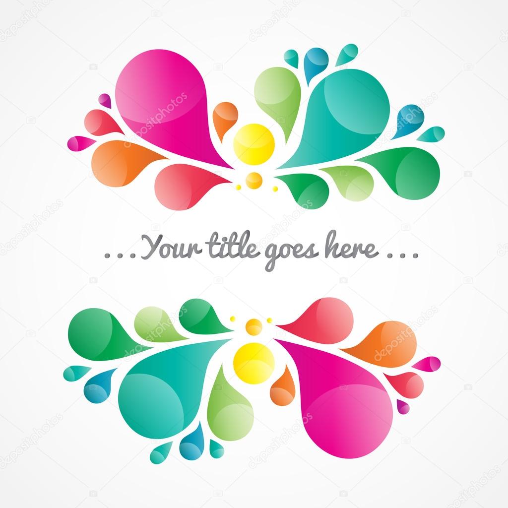 Abstract colorful background with place for your text, drop element