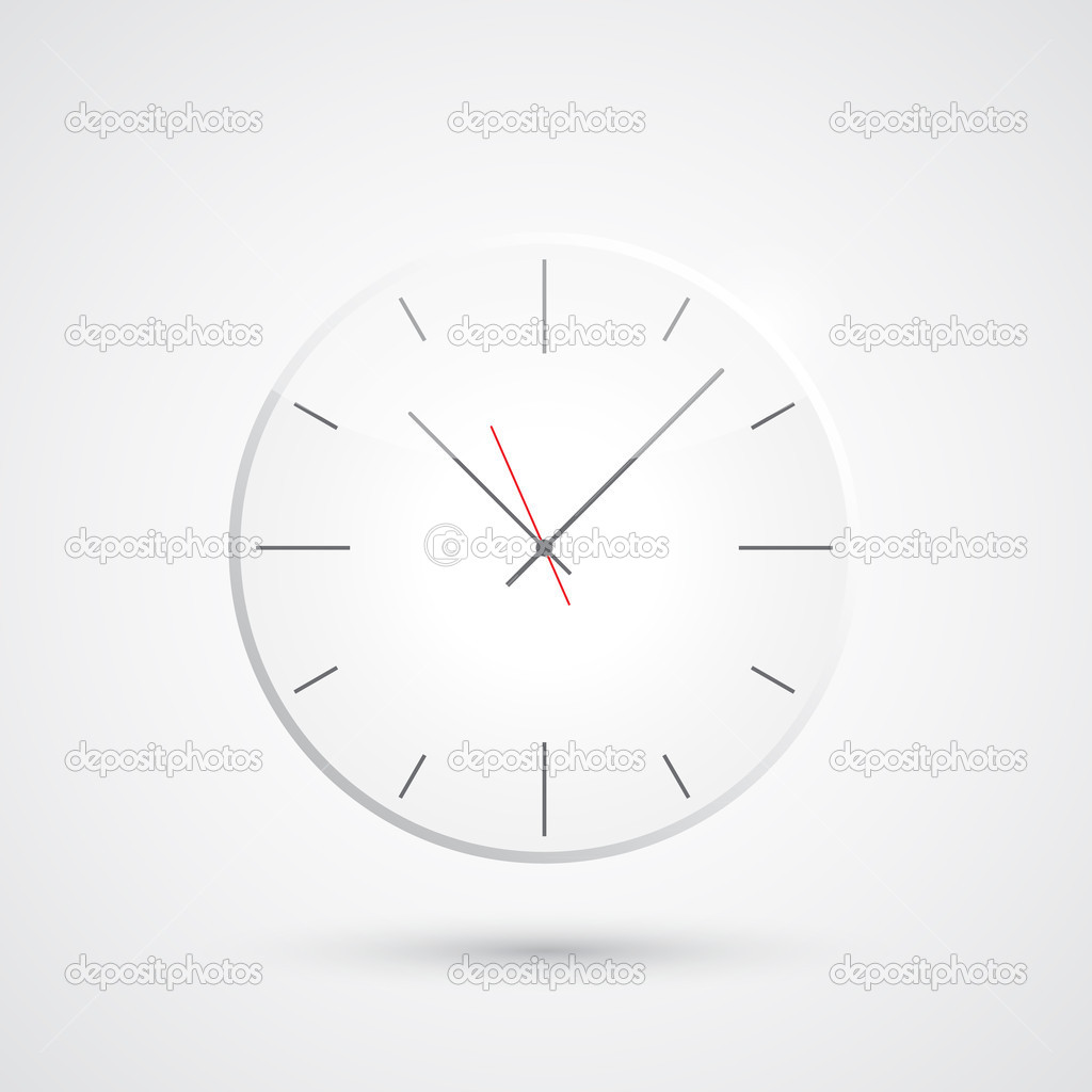 Vector clock, white design