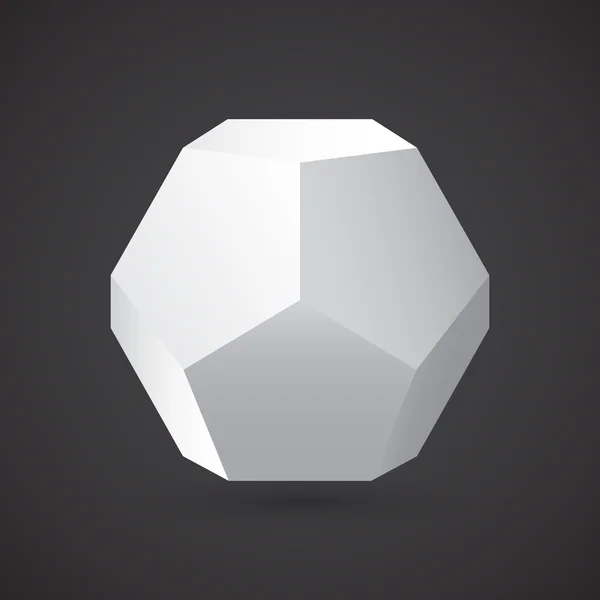 Dodecahedron, vektor illustration — Stock vektor