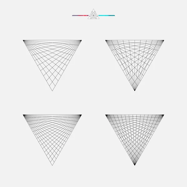 Geometrische Zeichnung, Dreiecksgestaltung — Stockvektor