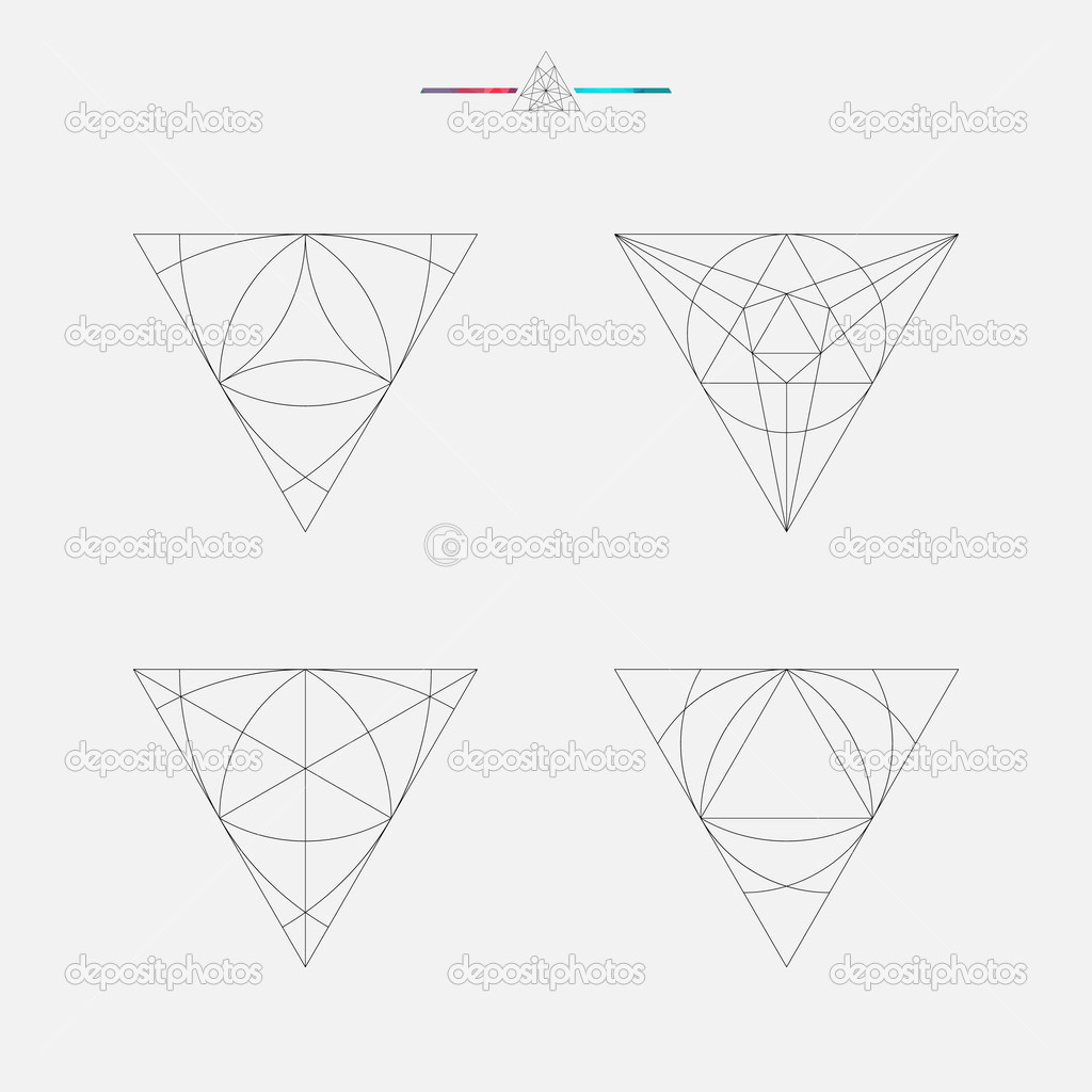 Geometric drawing, triangle design