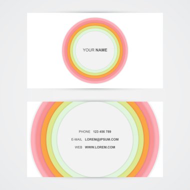 renk tayfı, vektör çizim modern basit kartvizit şablonu