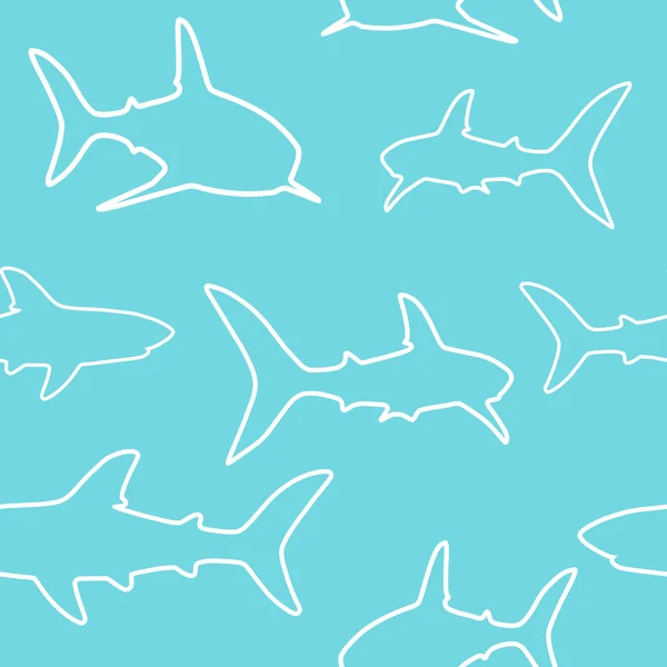 Hajar, sömlösa mönster, vektor illustration — Stock vektor