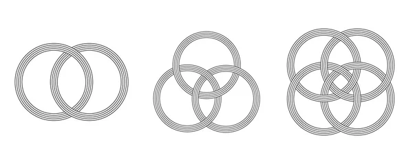 Cercles connectés, illustration vectorielle — Image vectorielle