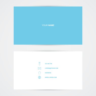 kartvizit şablonu, mavi basit tasarım