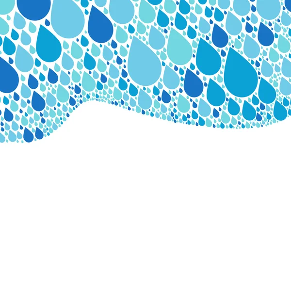 Fundo de gota de chuva, design azul, ilustração vetorial — Vetor de Stock