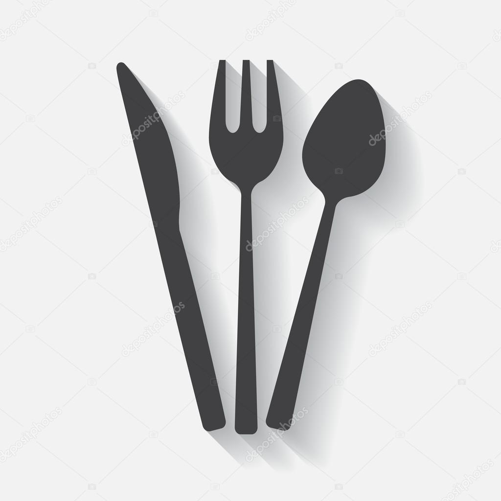Fork knife spoon, vector illustration