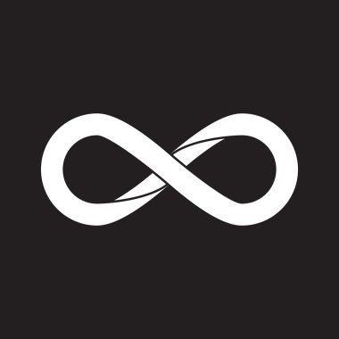 sonsuzluk simgesi, düz tasarım