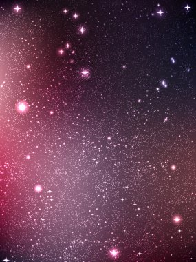 Evren yıldız, Bulutsusu ve galaksi, vektör çizim ile dolu