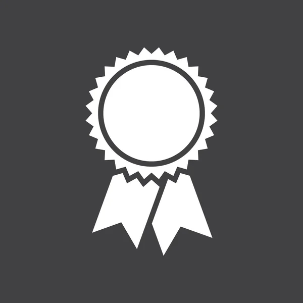 Odznaka z ikoną wstążek, ilustracja wektorowa, prosta płaska konstrukcja — Wektor stockowy
