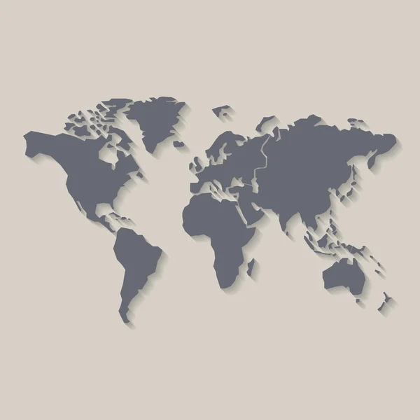 Carte du monde, illustration vectorielle — Image vectorielle