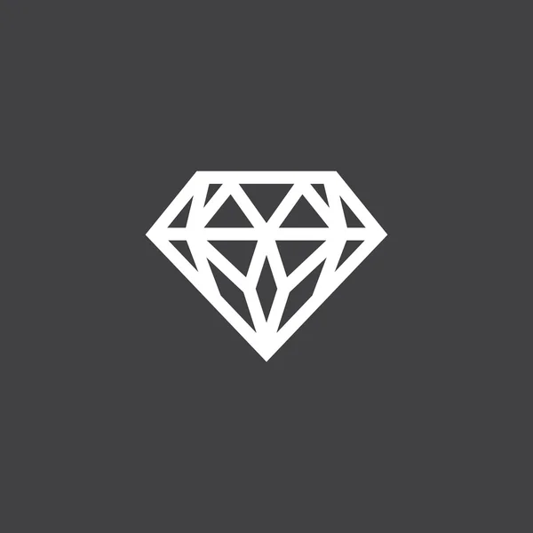 Diamond, simple flat design — Stock Vector