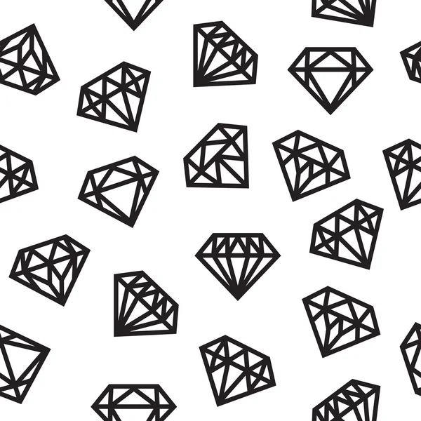 Diamants, motif sans couture, noir et blanc — Image vectorielle