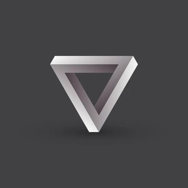 Objets impossibles, triangle, illustration vectorielle — Image vectorielle