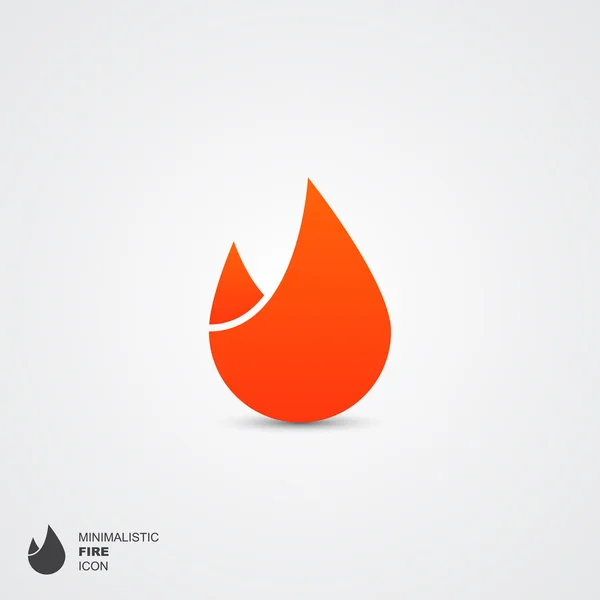 Logotipo minimalista del fuego, ilustración del vector — Archivo Imágenes Vectoriales