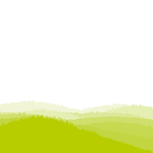 Paisagem verde fundo, floresta, ilustração vetorial — Vetor de Stock