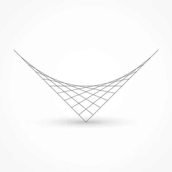 Paraboloide iperbolico, illustrazione vettoriale — Vettoriale Stock