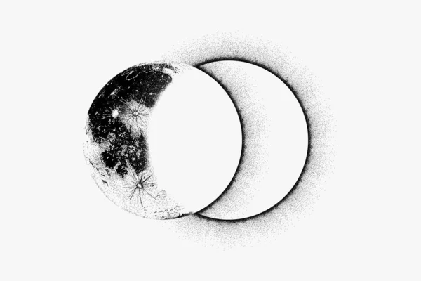 Затемнення Сонця Місяця Векторні Ілюстрації Eps — стоковий вектор