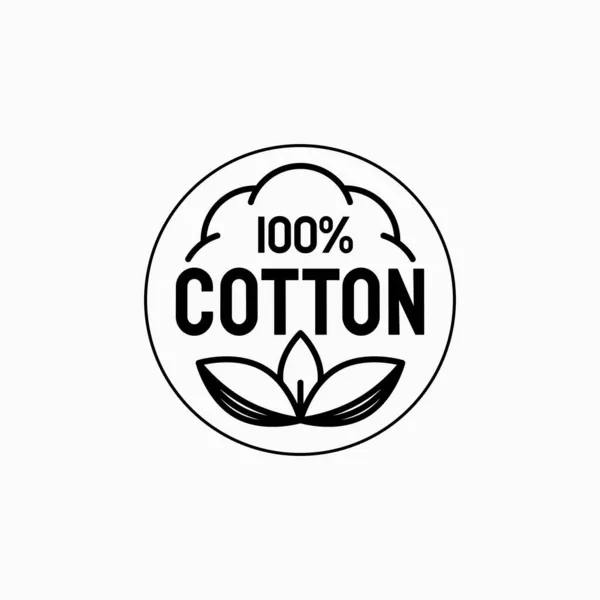 Icona 100 Cotone Illustrazione Vettoriale Isolata Sfondo Bianco Eps Vettoriale Stock