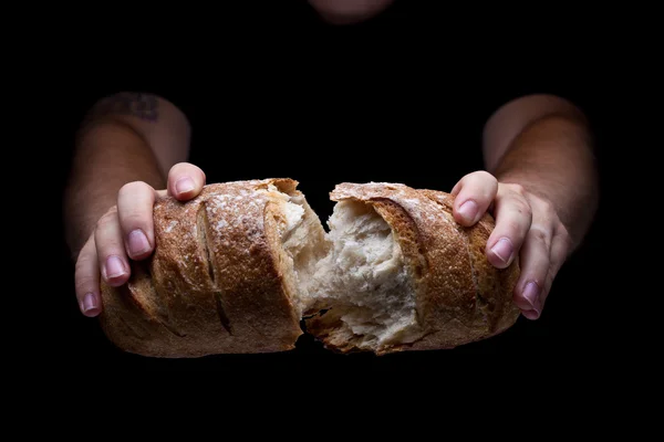Spezzare il pane — Foto Stock