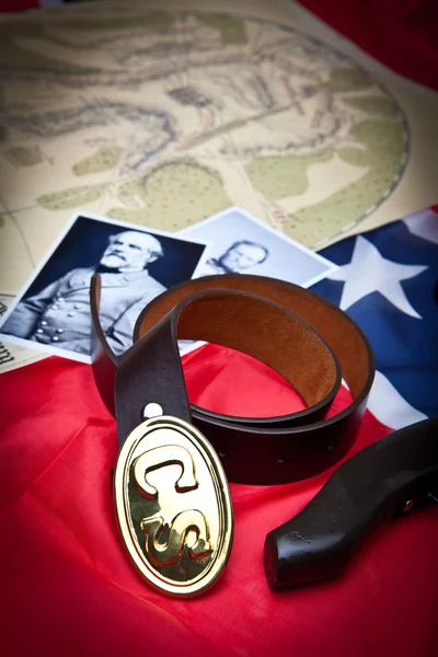 Civil War Items Confederate — Stock Photo, Image