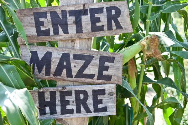 Corn Maze Sign