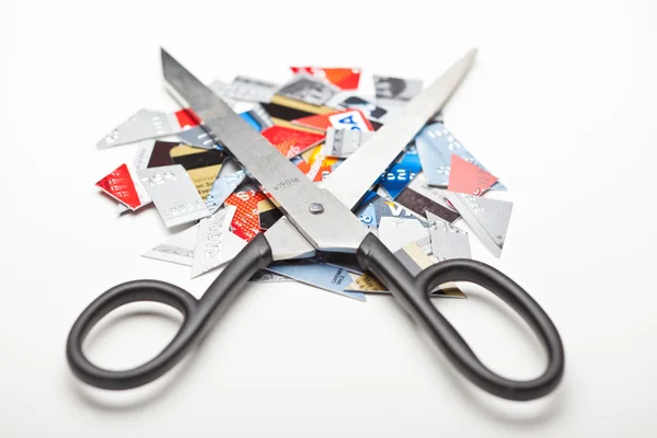 Credit Card Pieces — Stock Photo, Image