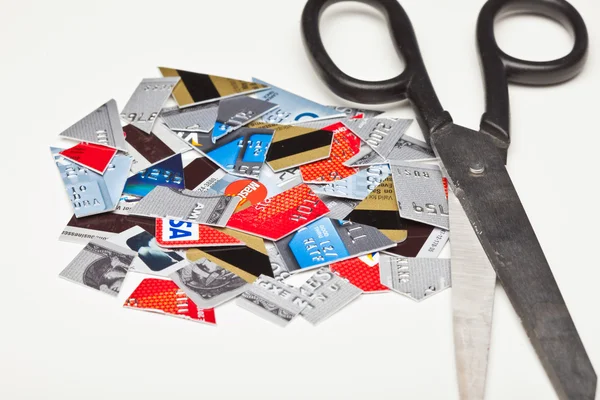 Credit Card Pieces — Stock Photo, Image