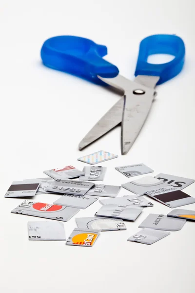 Πιστωτική κάρτα κομμάτια — Φωτογραφία Αρχείου