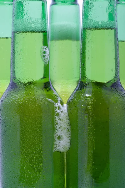Yeşil bira şişeleri — Stok fotoğraf