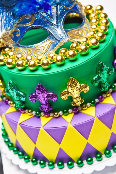 Mardi Gras Cake — Stock Photo, Image