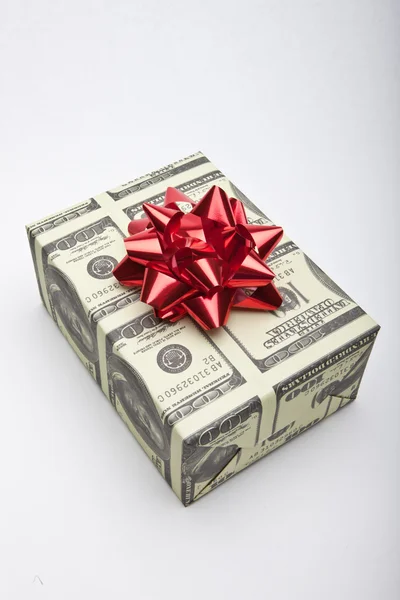 Caja de regalo de dinero — Foto de Stock
