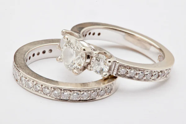 Anéis de diamante — Fotografia de Stock
