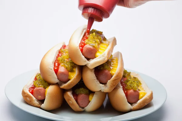 Hot dog stosu — Zdjęcie stockowe