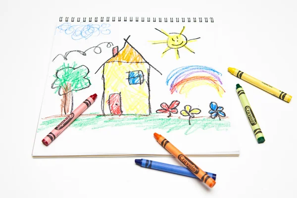 Niños Dibujo — Foto de Stock