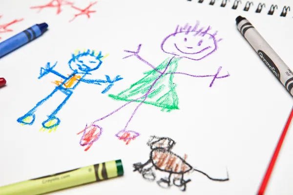 Kids Stick Figure — Stock Photo, Image