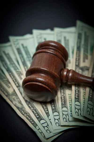 Money and Gavel — Stock Photo, Image