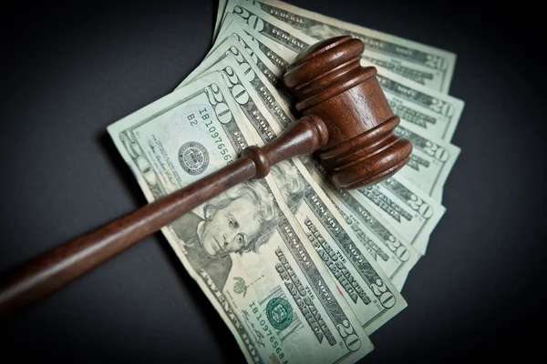 Money and Gavel — Stock Photo, Image