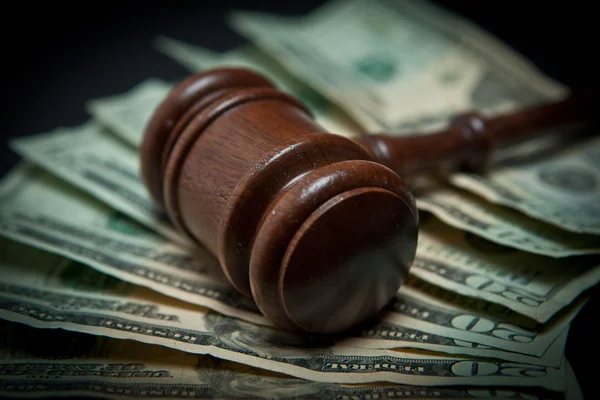 Money and Gavel — Stock Photo, Image