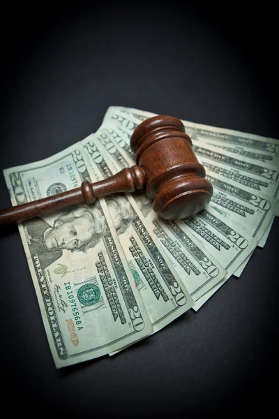 Money and Gavel — Stock Photo, Image