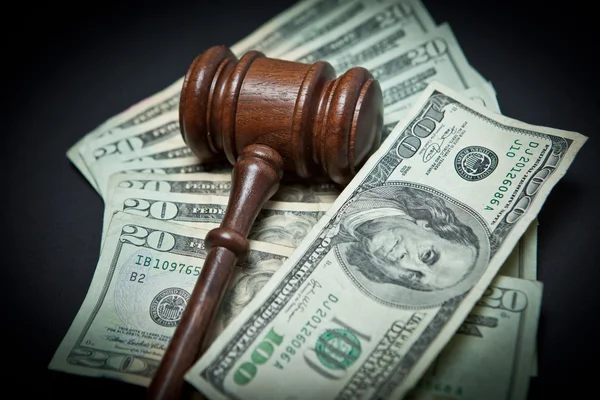 Money and Gavel — Stock Photo, Image