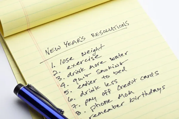 New Years Resolution List — Stock Photo, Image